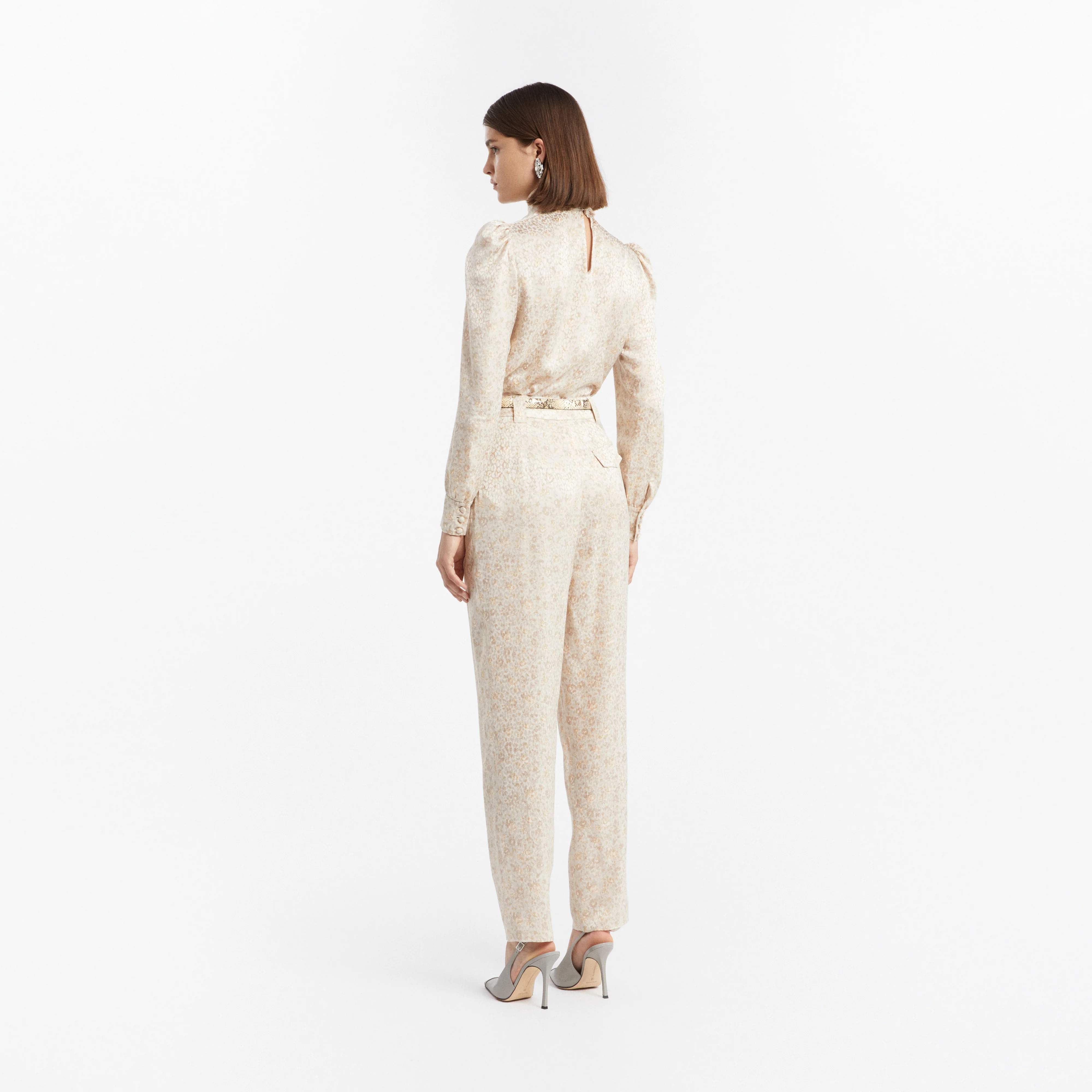 FLORAL-PRINT SILK JACQUARD TROUSERS - Image 4
