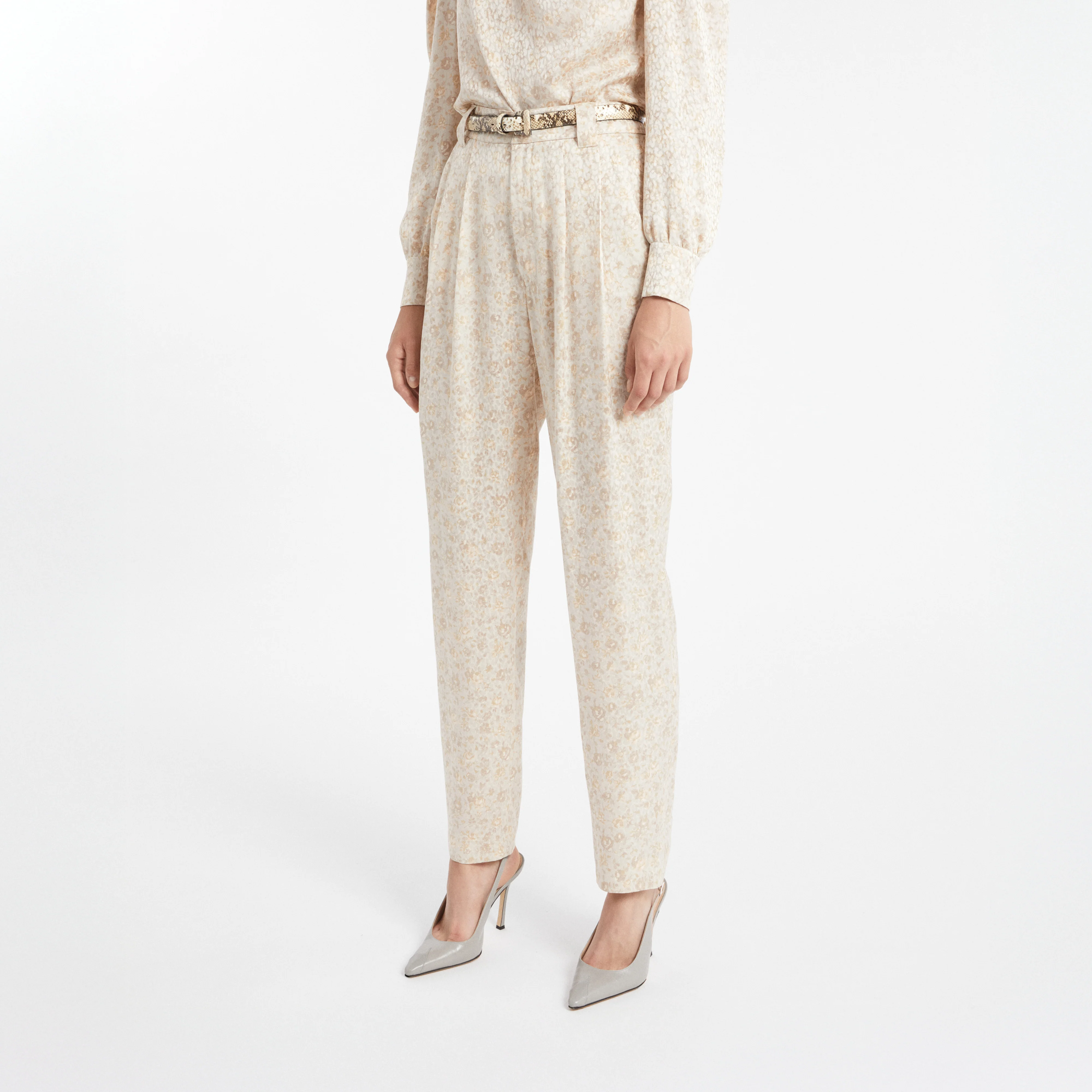 FLORAL-PRINT SILK JACQUARD TROUSERS - Image 5