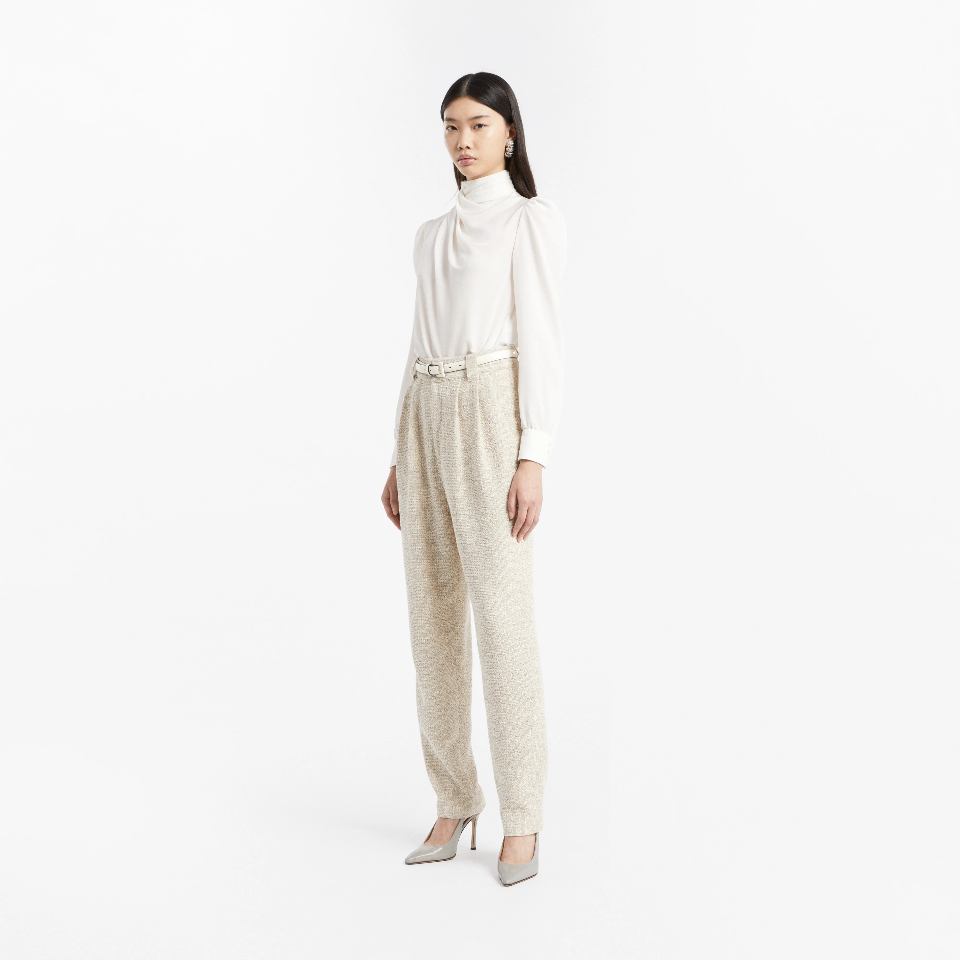 SEQUIN TWEED TROUSERS - Image 3