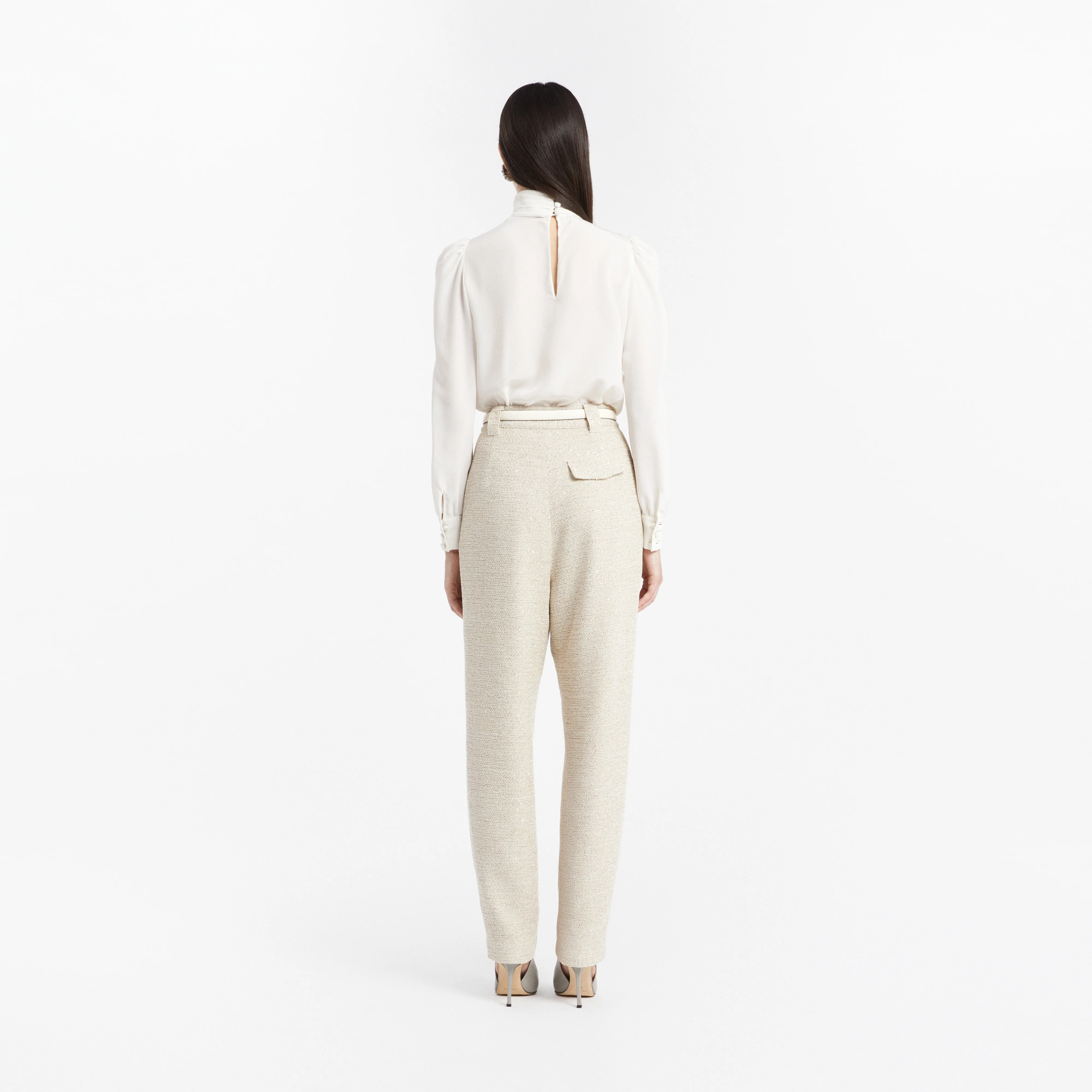 SEQUIN TWEED TROUSERS - Image 4