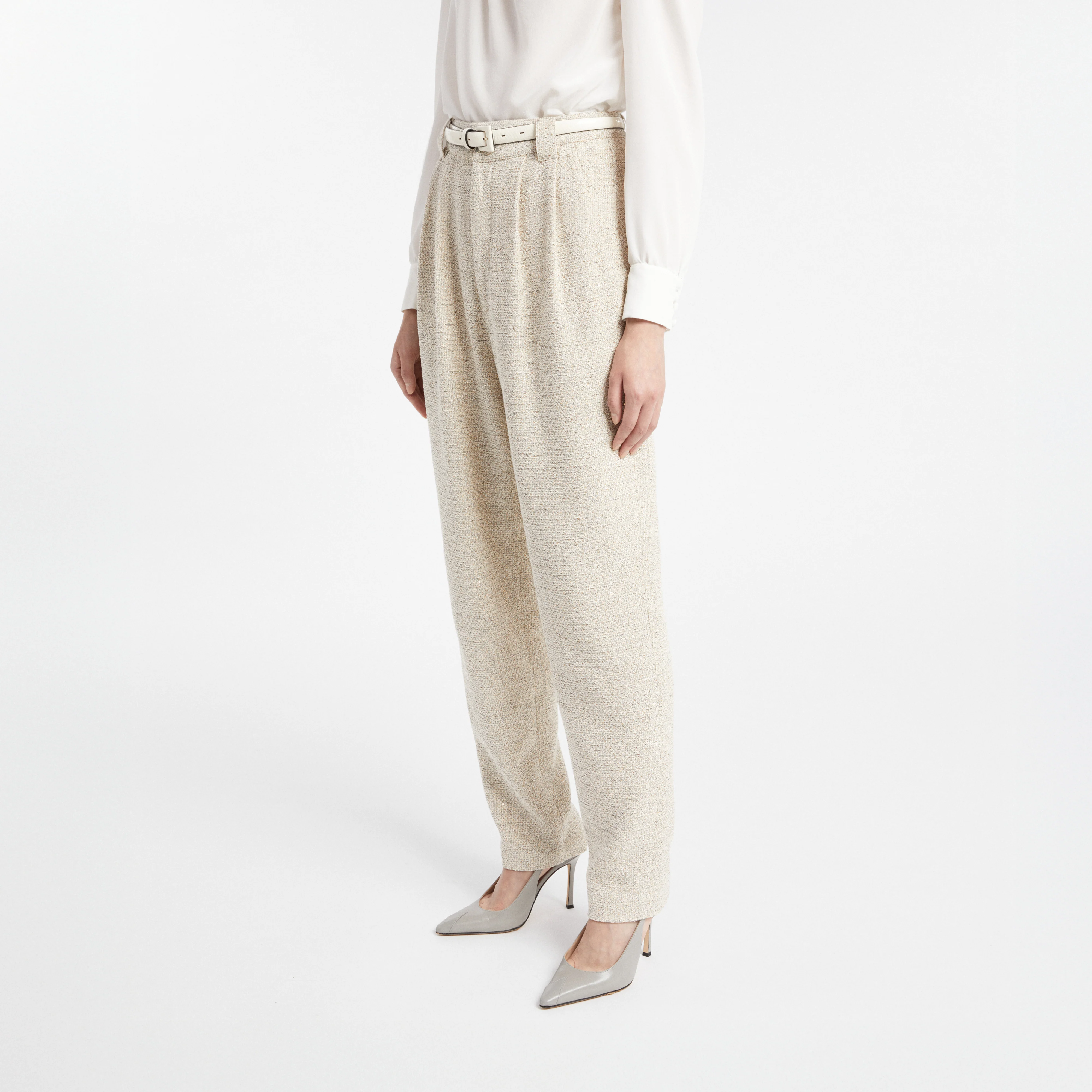 SEQUIN TWEED TROUSERS - Image 5